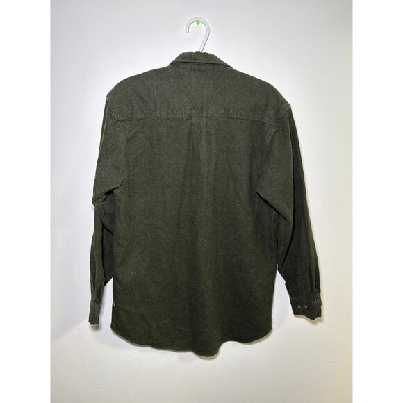 Moose Creek 100% cotton forest green button down shirt mens medium hunting chore - Picture 3 of 6